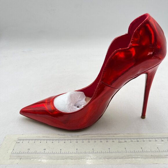 FSJ Burgundy Pointed Toe High Heels Sexy Stiletto Pumps Office Lady Casual Shoes - Picture 2 of 8